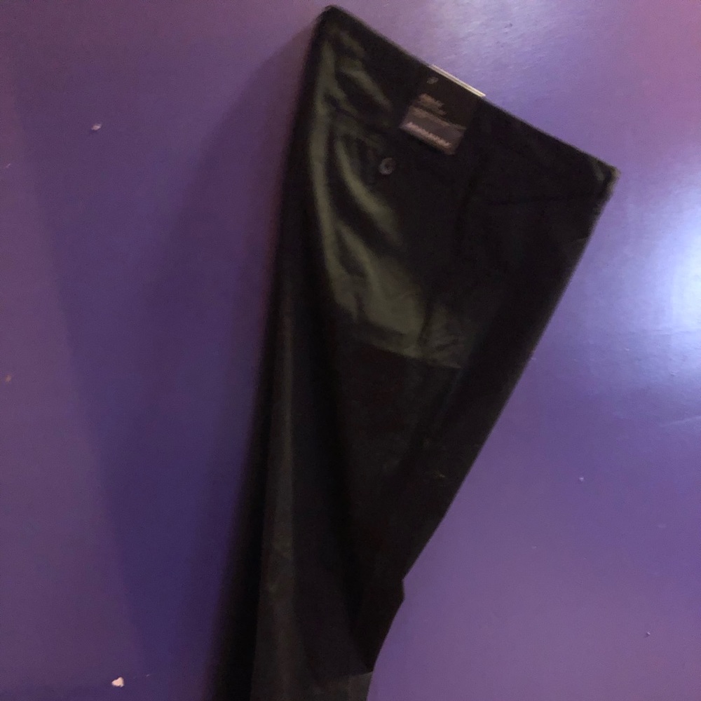 Black fitted slacks